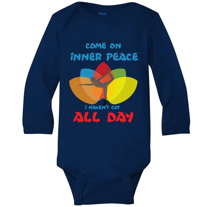 Yoga Gift Balance Inner Peace Chi Harmony Gift Baby Long Sleeve Bodysuit