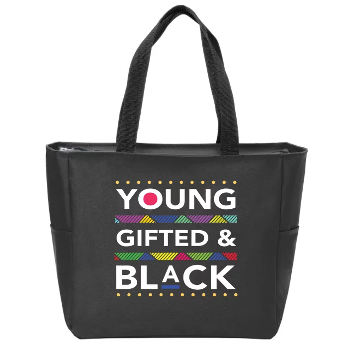 Young Gifted Black4 Black Magic Girl And Black History Zip Tote Bag