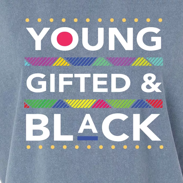 Young Gifted Black4 Black Magic Girl And Black History Garment-Dyed Women's Muscle Tee