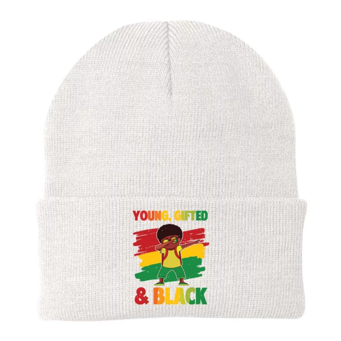 Young Gifted Black History Month Cute Dabbing Boy Knit Cap Winter Beanie