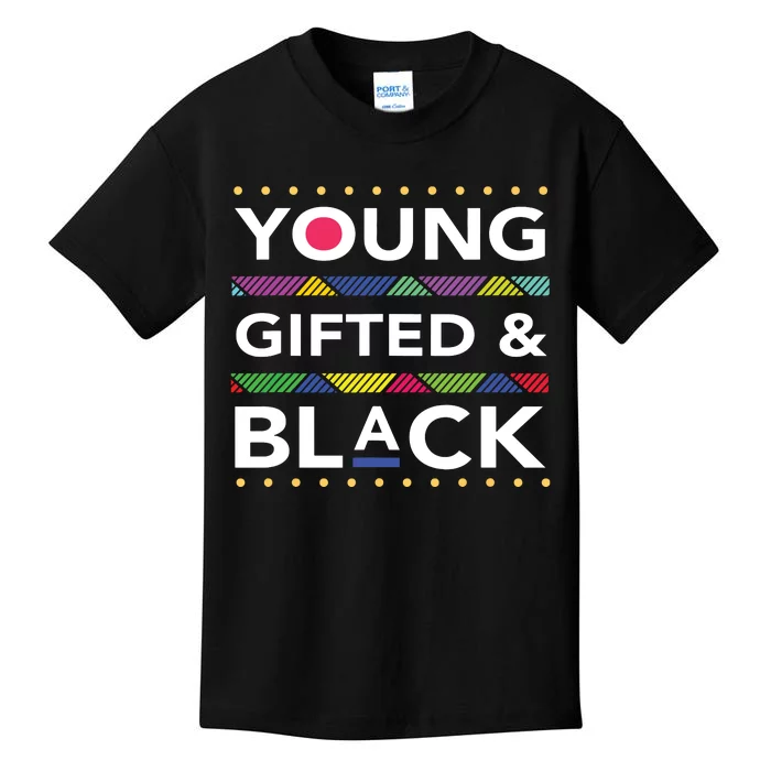 Young Gifted Black4 Black Magic Girl And Black History Kids T-Shirt