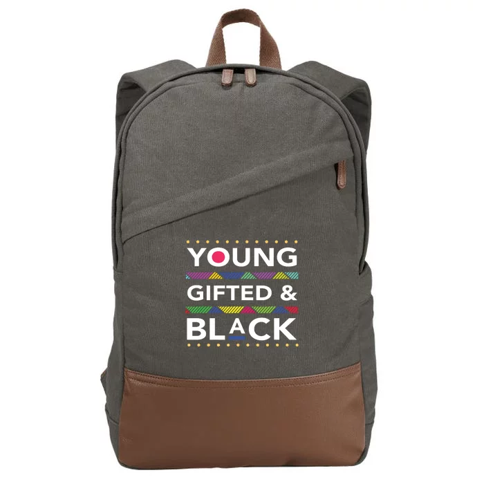 Young Gifted Black4 Black Magic Girl And Black History Cotton Canvas Backpack