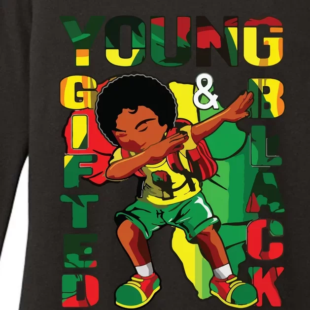 Young Gifted & Black History Month Cute Dabbing Womens CVC Long Sleeve Shirt