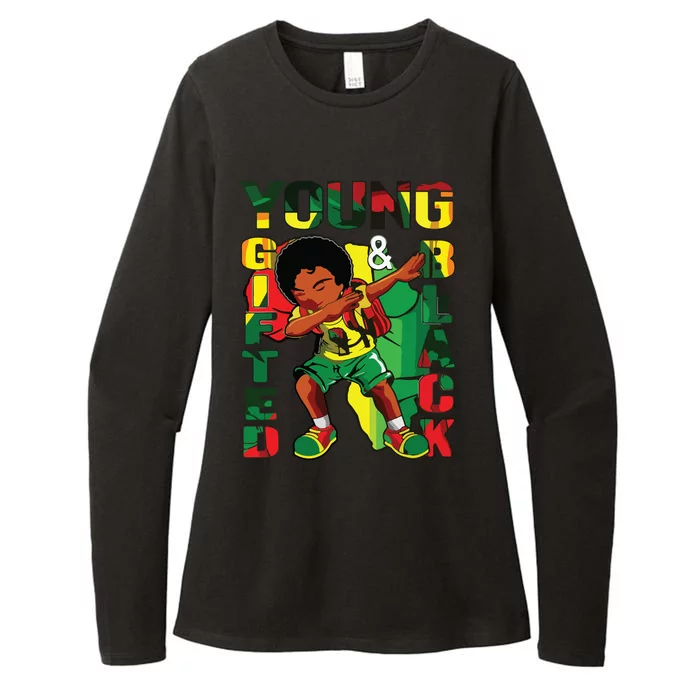 Young Gifted & Black History Month Cute Dabbing Womens CVC Long Sleeve Shirt