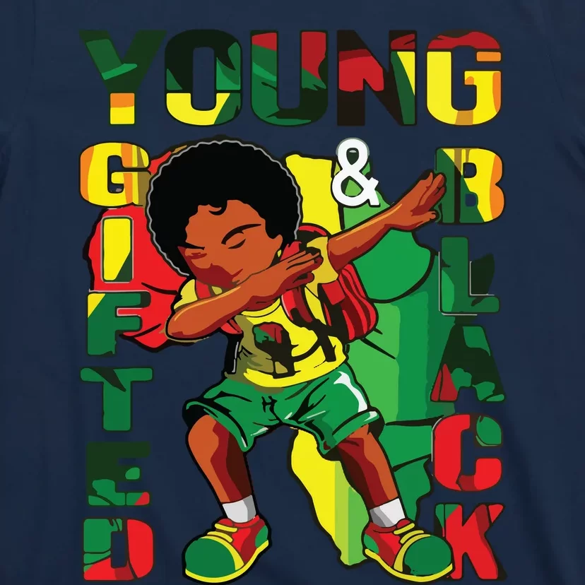 Young Gifted & Black History Month Cute Dabbing T-Shirt