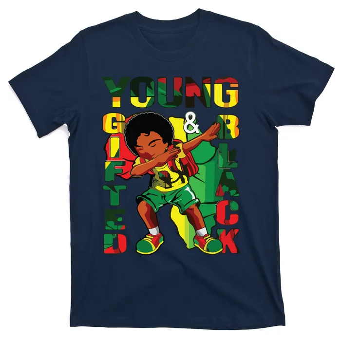 Young Gifted & Black History Month Cute Dabbing T-Shirt