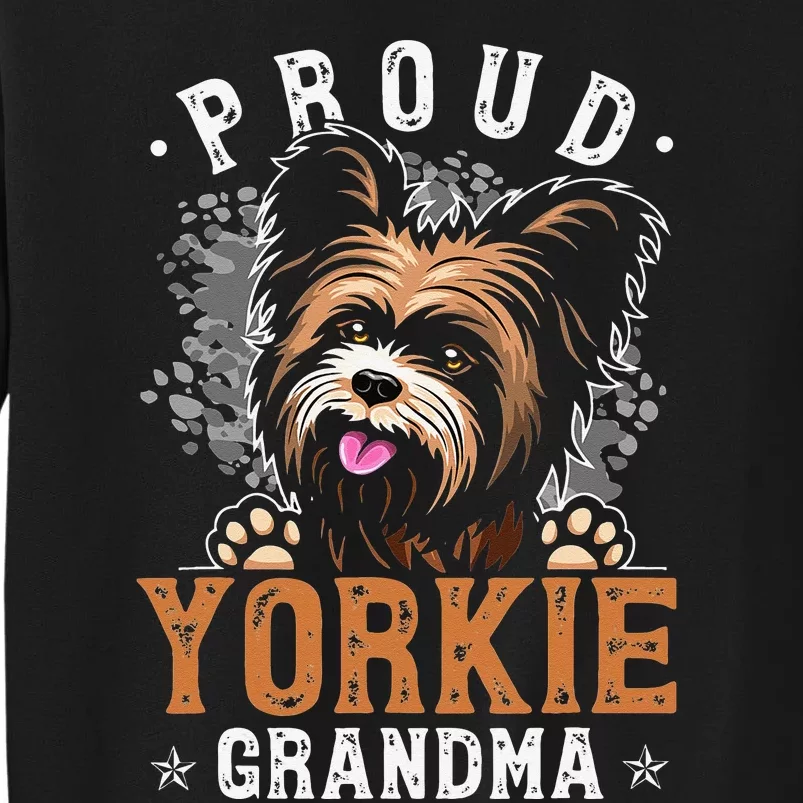 Yorkie Grandma Funny Yorkshire Terrier Dog Lover Proud Sweatshirt