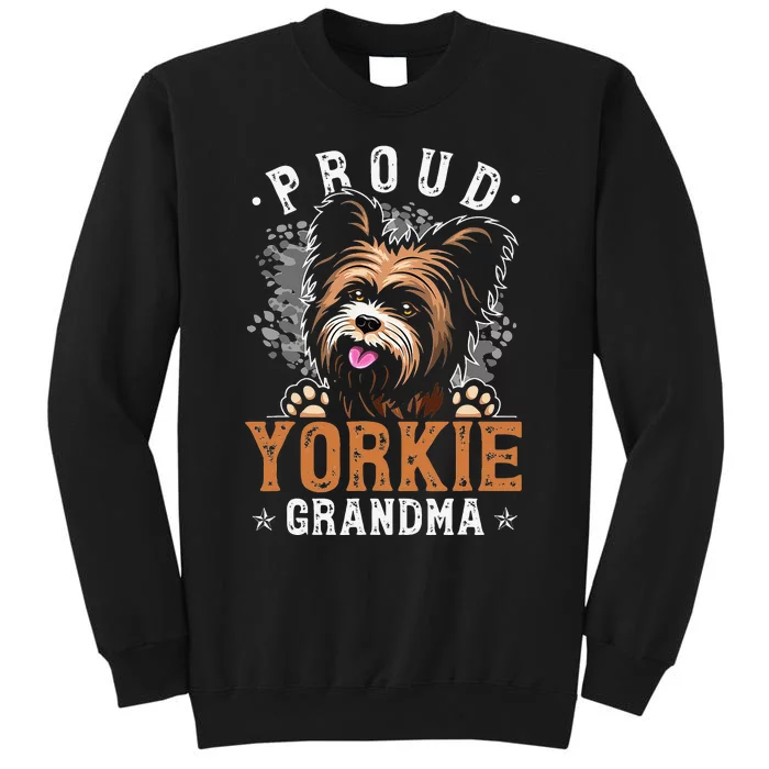 Yorkie Grandma Funny Yorkshire Terrier Dog Lover Proud Sweatshirt