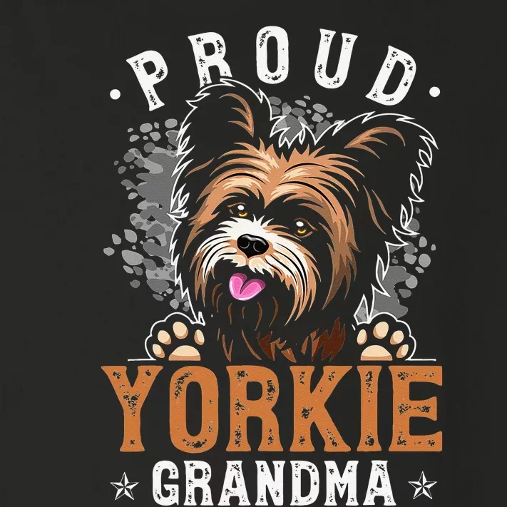 Yorkie Grandma Funny Yorkshire Terrier Dog Lover Proud Toddler Long Sleeve Shirt