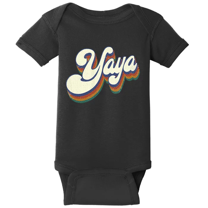 Yaya Gifts For Grandma Retro Vintage Baby Bodysuit