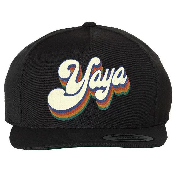 Yaya Gifts For Grandma Retro Vintage Wool Snapback Cap