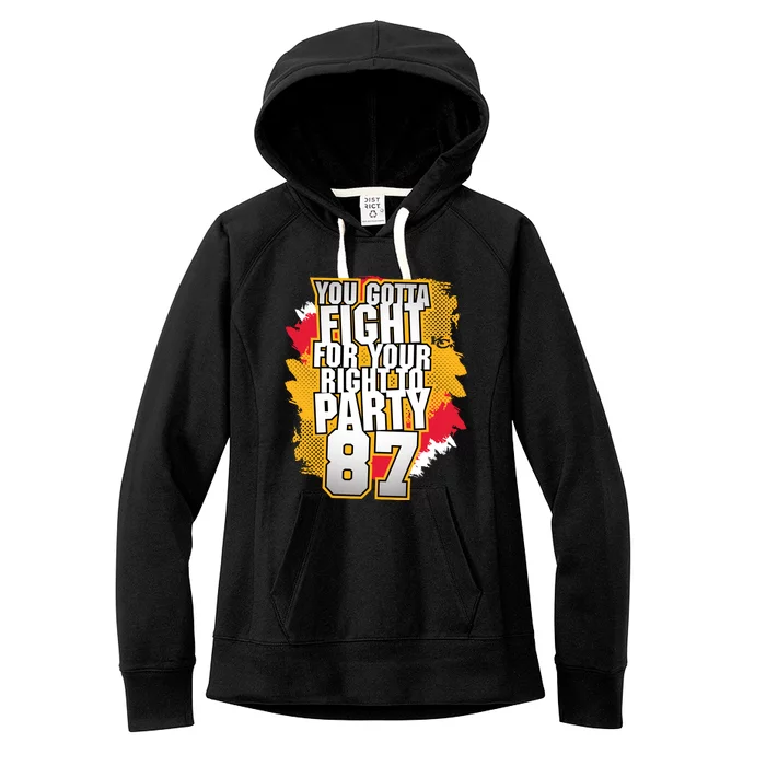 You Gotta Fight For Your Right To Party Kansas 87 Women's Fleece Hoodie