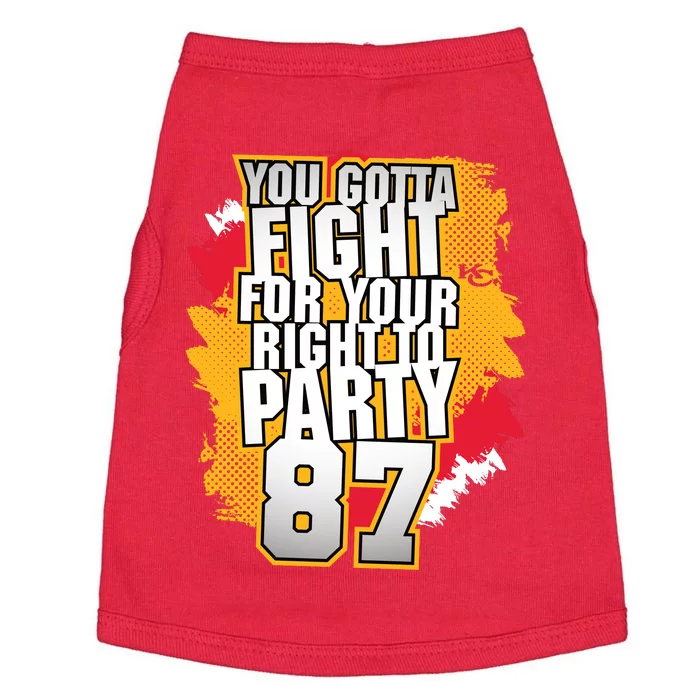 You Gotta Fight For Your Right To Party Kansas 87 Doggie Tank