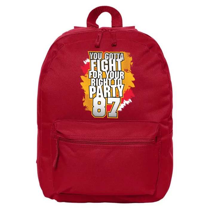 You Gotta Fight For Your Right To Party Kansas 87 16 in Basic Backpack