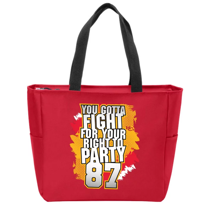 You Gotta Fight For Your Right To Party Kansas 87 Zip Tote Bag