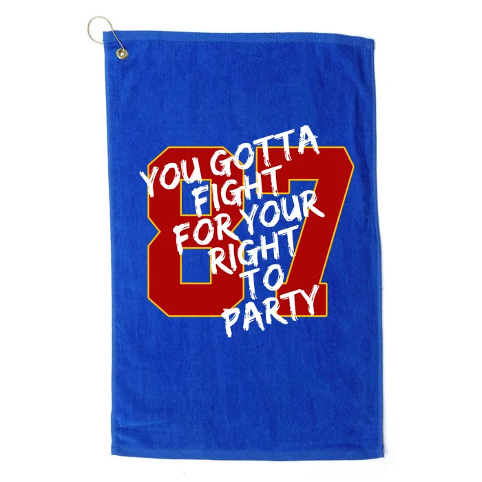 You Gotta Fight For Your Right To Party Kansas 87 Platinum Collection Golf Towel