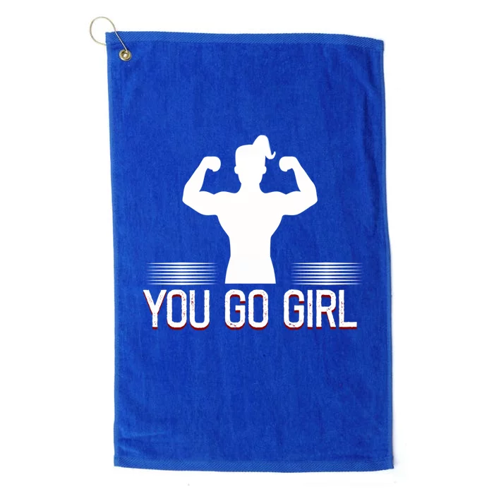 You Go Female Power Strength Design Gift Platinum Collection Golf Towel