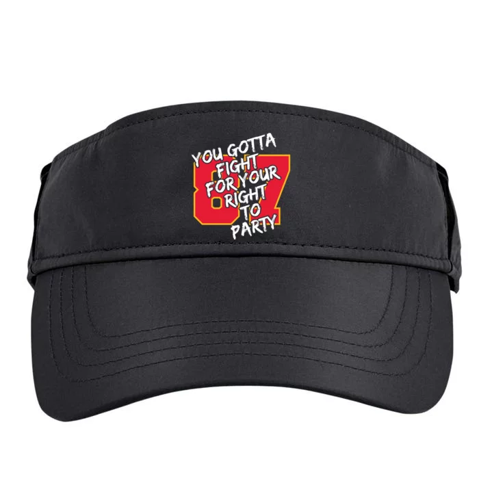 You Gotta Fight For Your Right To Party Kansas 87 Adult Drive Performance Visor