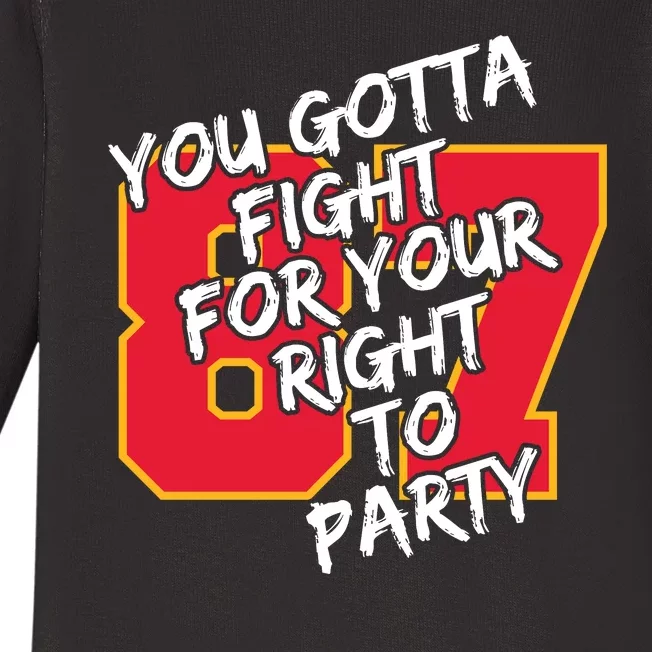 You Gotta Fight For Your Right To Party Kansas 87 Baby Long Sleeve Bodysuit