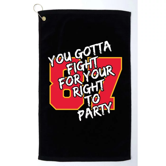 You Gotta Fight For Your Right To Party Kansas 87 Platinum Collection Golf Towel