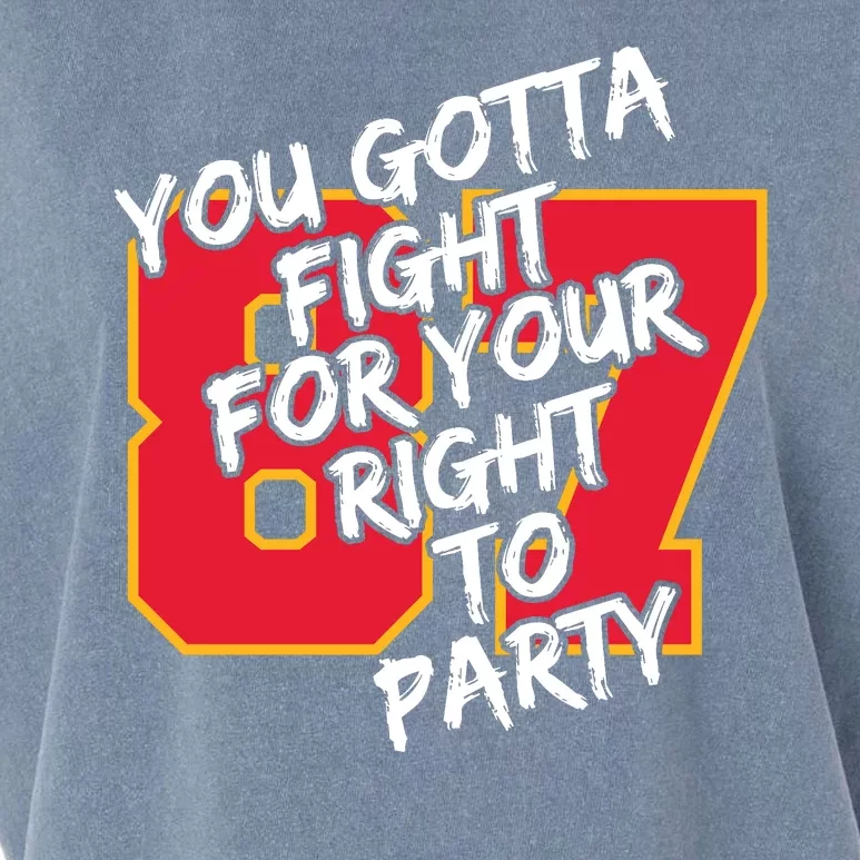 You Gotta Fight For Your Right To Party Kansas 87 Garment-Dyed Women's Muscle Tee