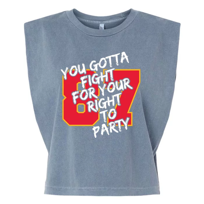 You Gotta Fight For Your Right To Party Kansas 87 Garment-Dyed Women's Muscle Tee