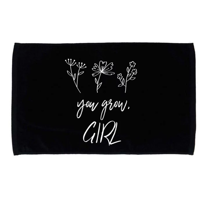 You Grow Floral Flower You Go Gift Microfiber Hand Towel