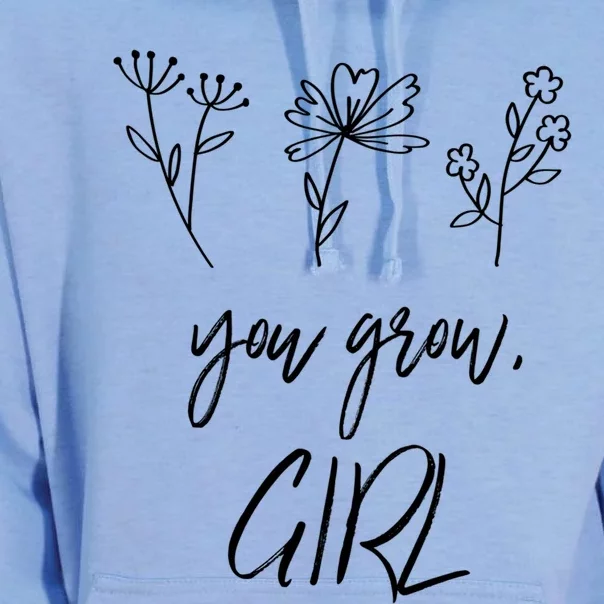 You Grow Floral Flower You Go Gift Unisex Surf Hoodie