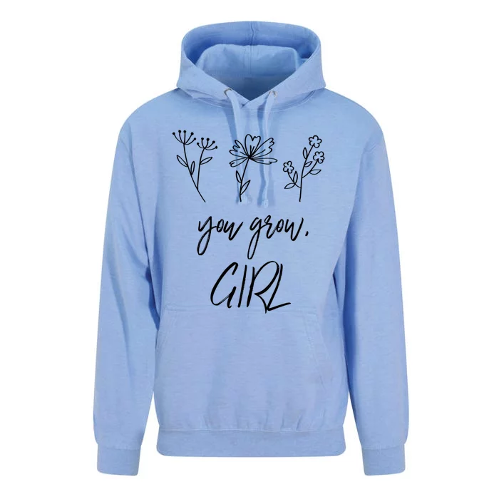 You Grow Floral Flower You Go Gift Unisex Surf Hoodie