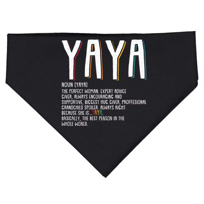 Yaya Grandma Funny Mawmaw Mimi Nana Gigi Memaw Gift USA-Made Doggie Bandana