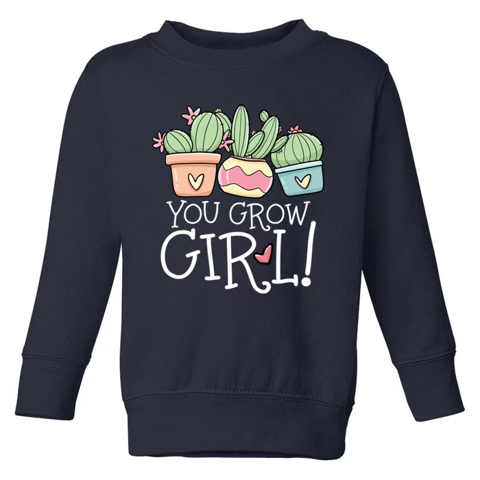 You Grow Girl Succulent Toddler Sweatshirt