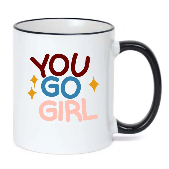 You Go Girl Retro Black Color Changing Mug