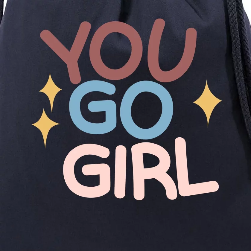 You Go Girl Retro Drawstring Bag