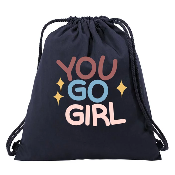 You Go Girl Retro Drawstring Bag