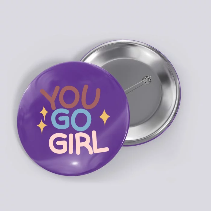 You Go Girl Retro Button