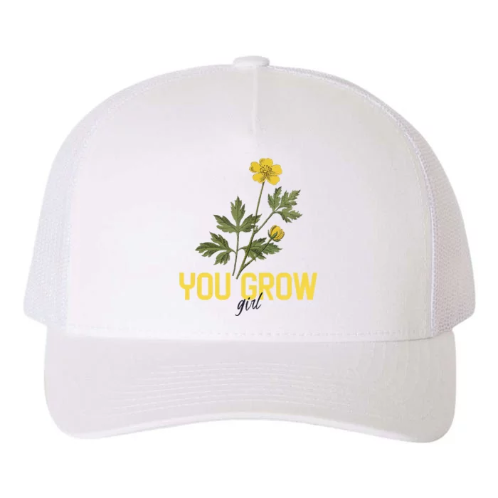 You Grow Girl Gardening And Flower Yupoong Adult 5-Panel Trucker Hat