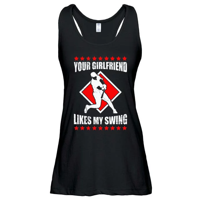 Your Girlfriend Likes My Swing Funny Baseball For Men Kids Ladies Essential Flowy Tank