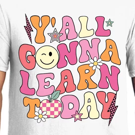 Yall Gonna Learn Today Back To School Retro Teacher Pajama Set