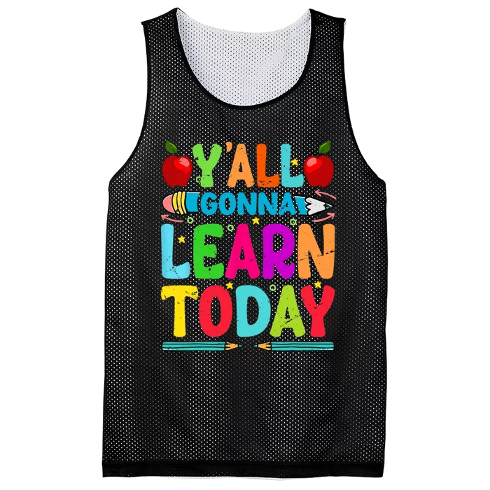 Yall Gonna Learn Today Funny Teacher Motivational Mesh Reversible Basketball Jersey Tank