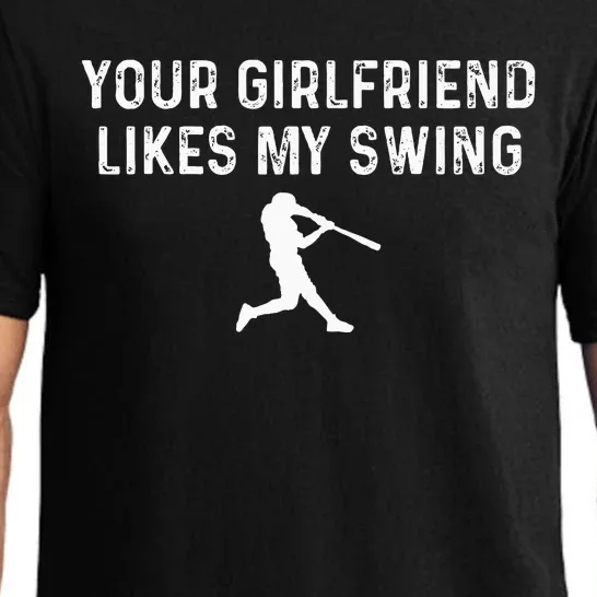 Your Girlfriend Likes My Swing Funny Baseball Pajama Set