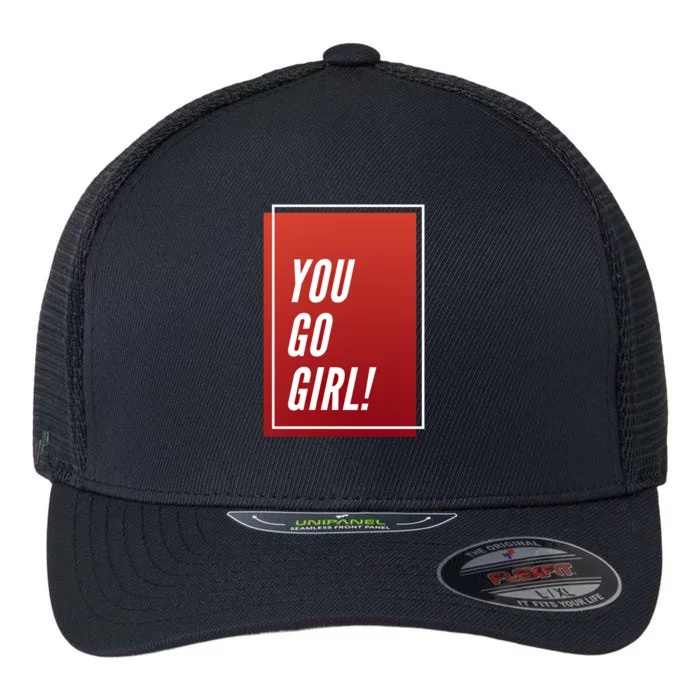 You Go Logo Brand Red Black White Cool Gift Flexfit Unipanel Trucker Cap