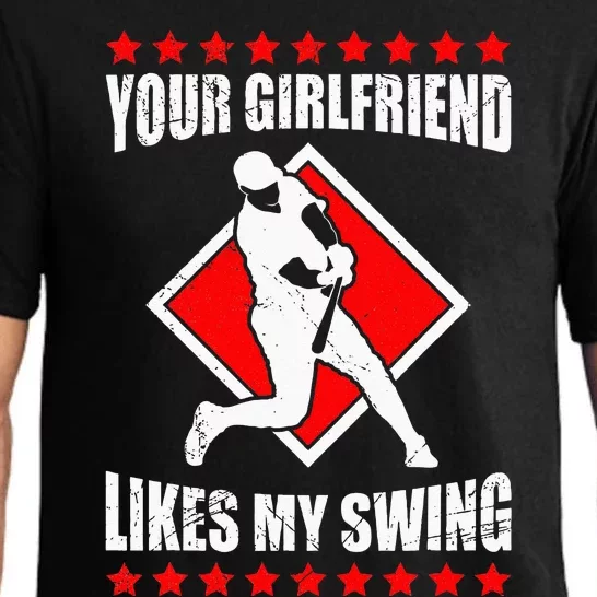 Your Girlfriend Likes My Swing Funny Baseball For Men Kids Pajama Set