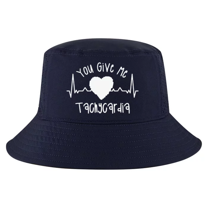 You Give Me Tachycardia ICU Nurse Valentine's Day Nurses Funny Cool Comfort Performance Bucket Hat