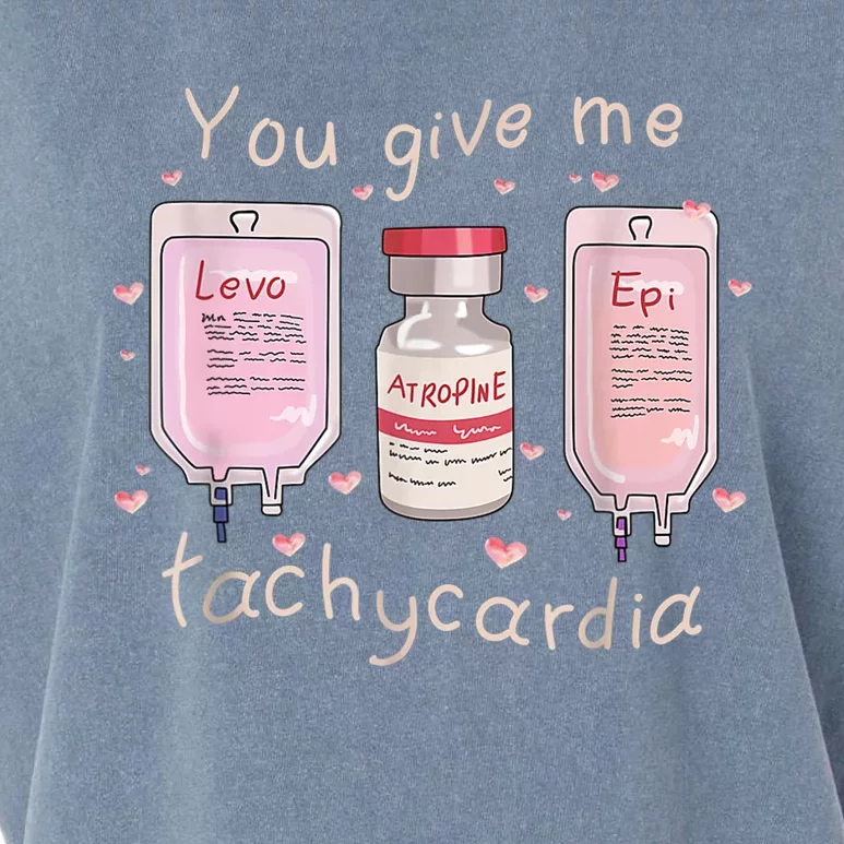 You Give Me Tachycardia ICU Nurse Life Valentines Day Garment-Dyed Women's Muscle Tee