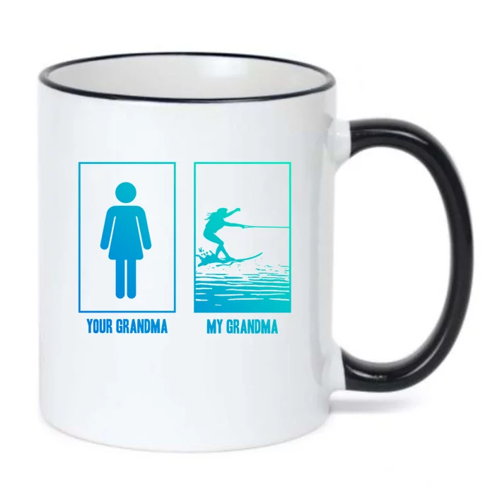 Your Grandma My Grandma Beachsports Water Skiing Gift Black Color Changing Mug