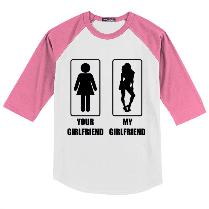 Your Girlfriend My Girlfriend Kids Colorblock Raglan Jersey