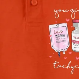 You Give Me Tachycardia Valentines Day Nurse Dry Zone Grid Performance Polo