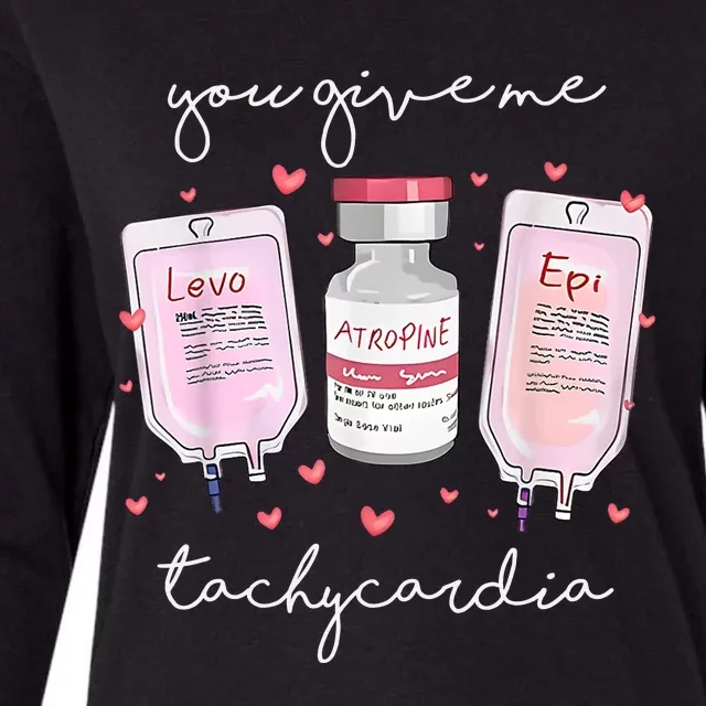 You Give Me Tachycardia Valentines Day Nurse Womens Cotton Relaxed Long Sleeve T-Shirt