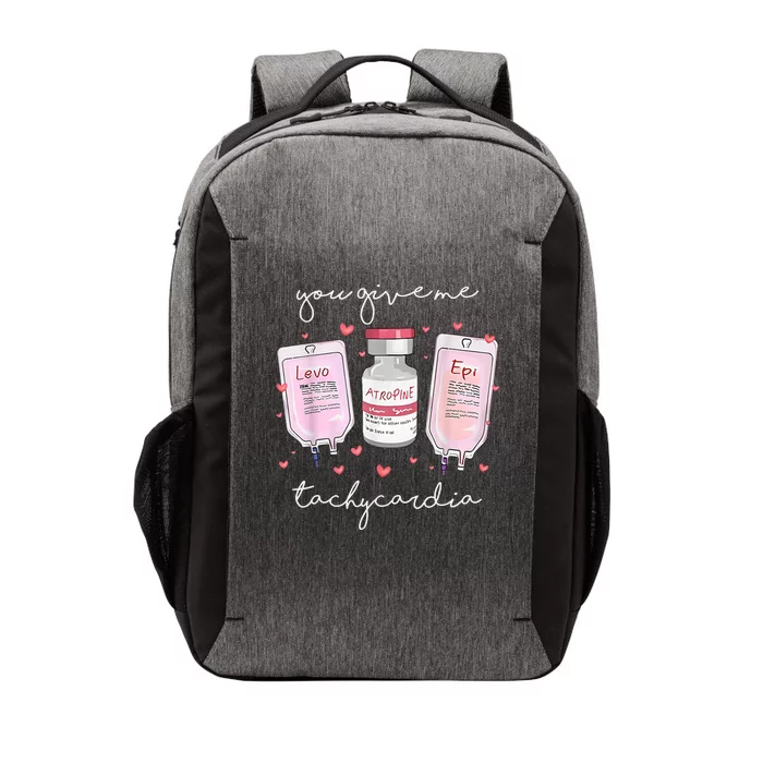 You Give Me Tachycardia Valentines Day Nurse Vector Backpack