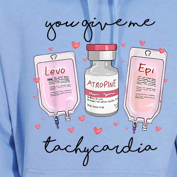 You Give Me Tachycardia Valentines Day Nurse Unisex Surf Hoodie